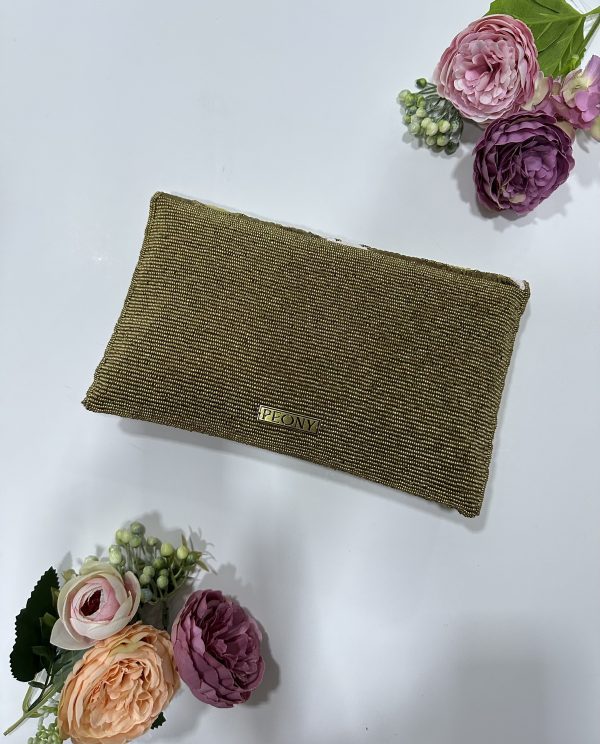 Gold floral pouch - Image 3