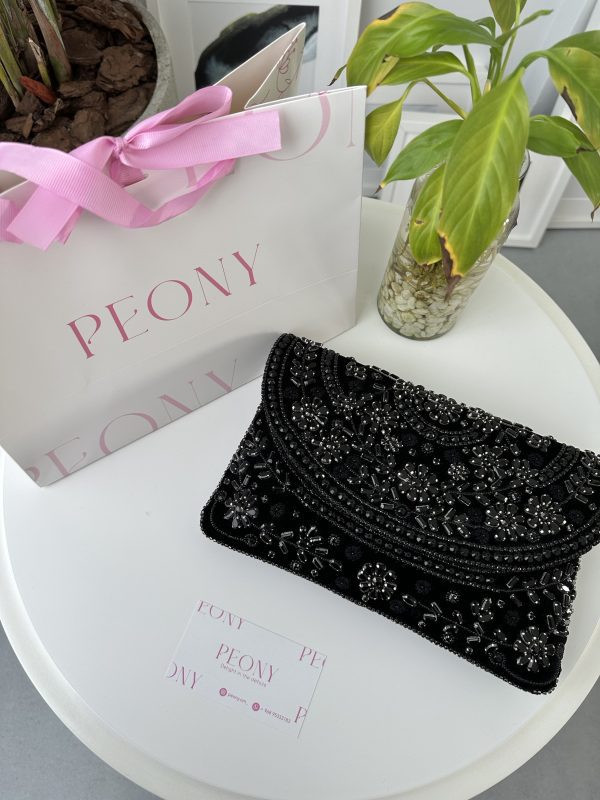 Black velvet +black crystals